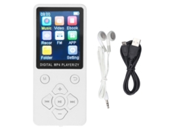 Reprodutor Mp4 Mp3 Hifi Com Tela Colorida 1.8 Polegadas Bluetooth 5.0 32gb Suporta Vídeo Livros Eletrônicos Branco