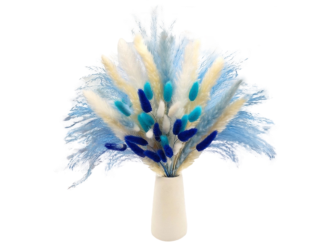 Arranjo de Flores Secas Blue com Grama LAXISCREED