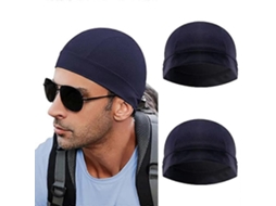 Conjunto De 2 Gorros Masculinos Com Forro Para Capacete, Absorventes De Suor, Ideais Para Ciclismo E Corrida, Na Cor Azul.