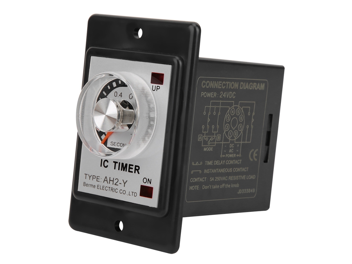 Yuru relé de Tempo Berm Ah2 y Pointer 24v Controle Elétrico Atraso Precisão 1s Pequeno Leve