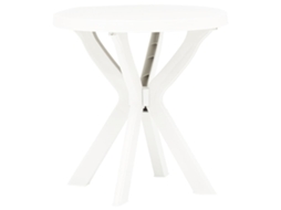 Vidaxl Mesa De Bistrô Ø70 Cm Plástico Branco