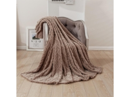 Manta de Lã Jacquard Fansu Cor Sólida Fofa Quente Macia e Grossa para Cama Sofá Todas as Estações 180x200cm, M