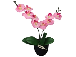 Vidaxl Planta Orquídea Artificial Com Vaso 30 Cm Rosa