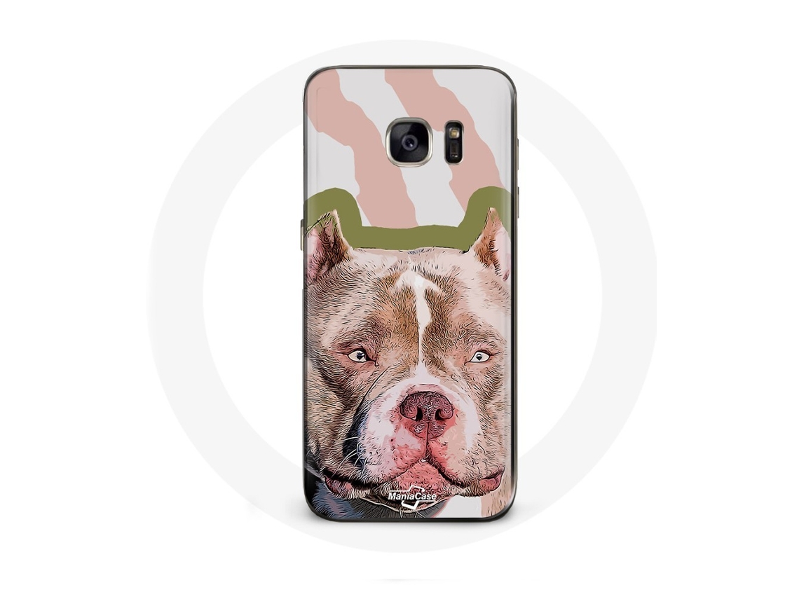 Capa para Samsung Galaxy S6 Cachorro pitbull castanho