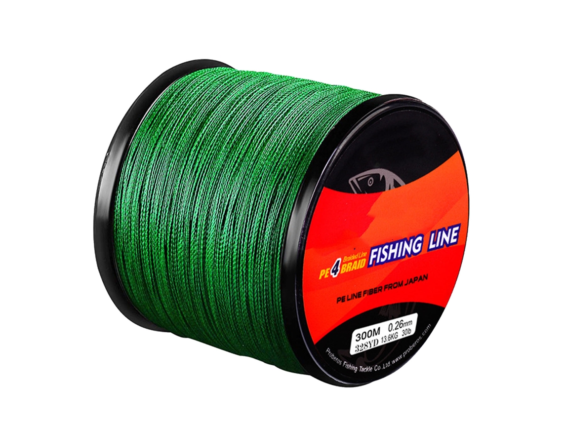 Linha de Pesca Pe Trançada 300m 30lb Verde