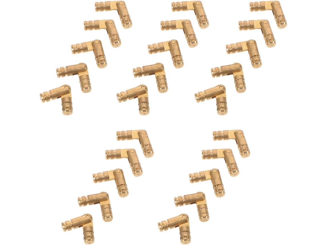 25 Dobradiças Cilíndricas Invisíveis De Latão 4x20mm Para Caixas