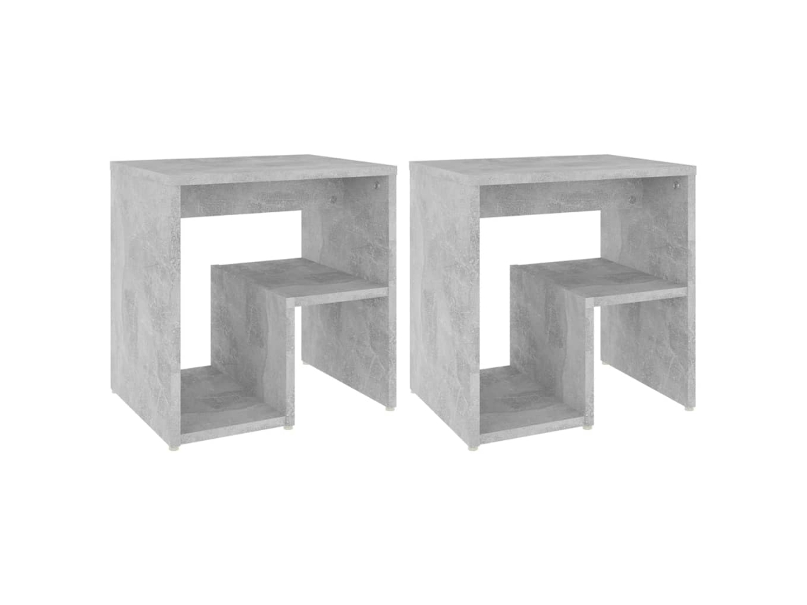Conjunto de Mesa Cabeceira 2 Peças Derivado da Madeira Cinzento Cimento MAISON EXCLUSIVE