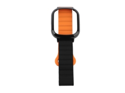 Cinto Magnético Inteligente Compatível Com Watch 4 Preto E Laranja