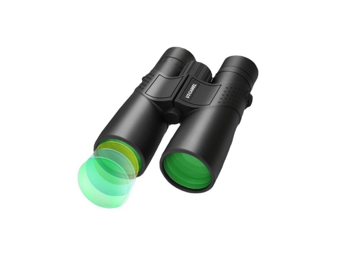 Binóculos 10x50 Impermeável E Antiembaçante Óptica Hd Com Objetiva Grande Para Exterior (preto)