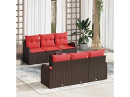 Vidaxl Conjunto De Sofá De Jardim 7 Unid. 6-número De Lugares