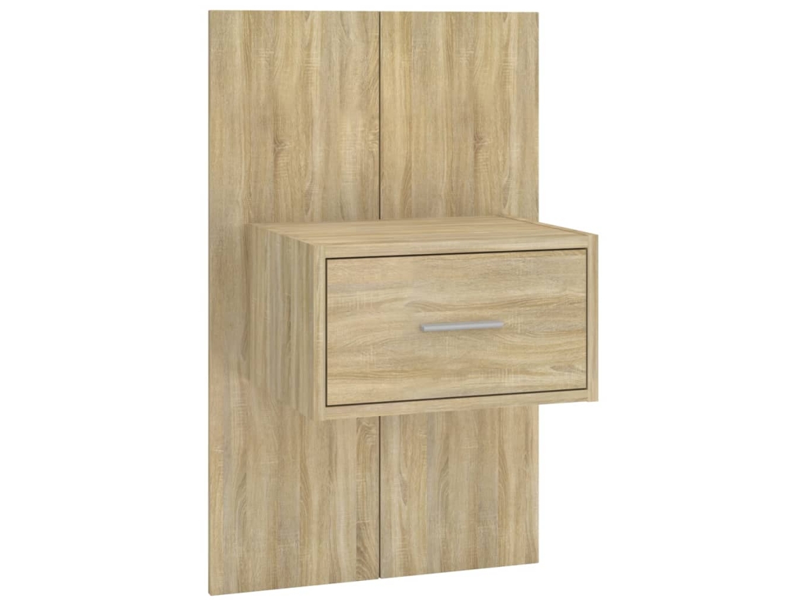 Wall-mounted Bedside Cabinet, Wall-mounted Bedside Cabinets Vidaxl Marrom Madeira Processada (n/a)