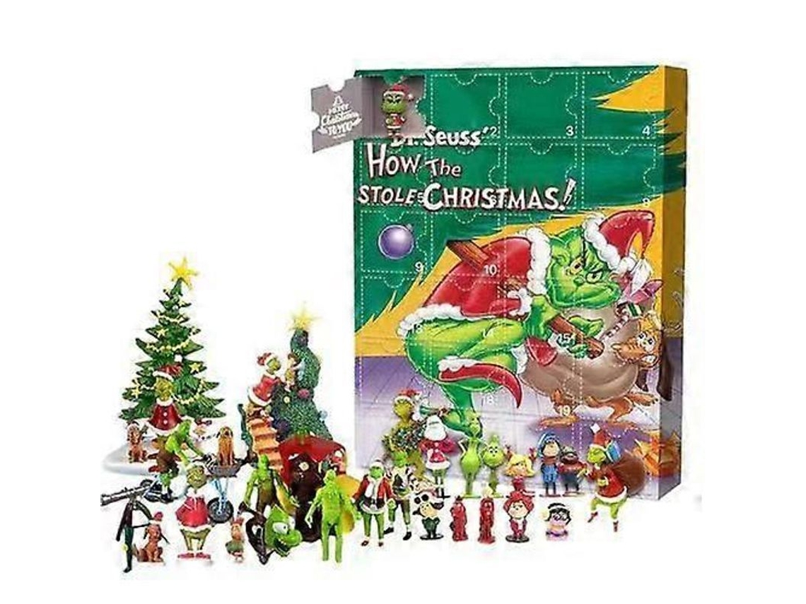 Brinquedos De Personagens Animados Para Crianças 3-6 Anos, Material Plástico, Diversas Cores, Embalagem De Caixa Colorida Grinch H