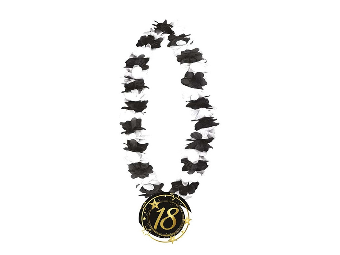 Colar GUIRCA 18 Anos Preto E Branco
