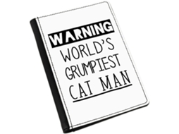 Porta Passaporte Gift Base Warning World S Grumpiest Cat Man