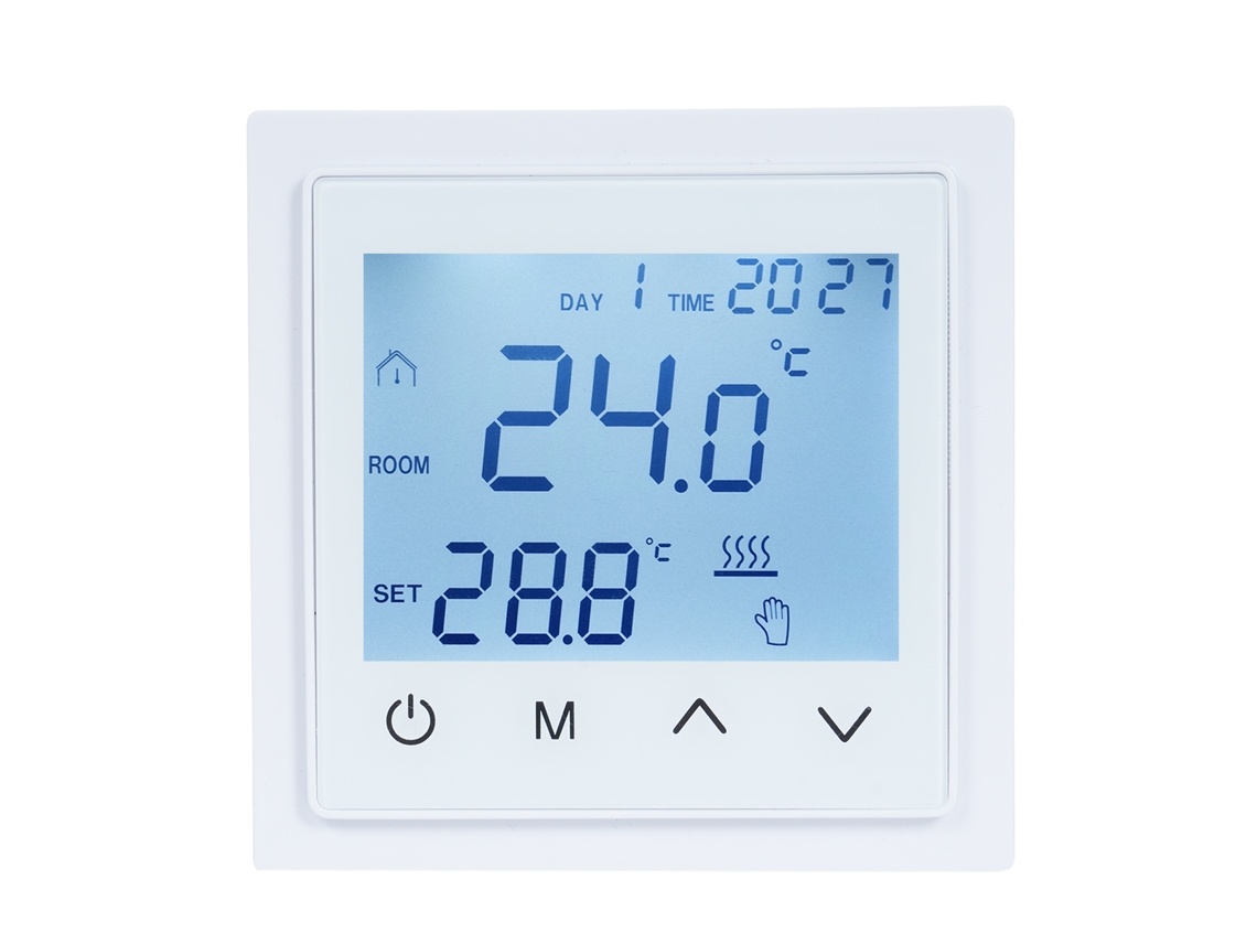 Termostato Inteligente Com Tela Tática Led Para Aquecimento De Piso 16a
