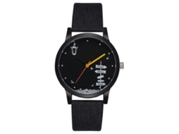 Relógio masculino Gaiety, mostrador redondo, analógico, quartzo, pulseira, preto.