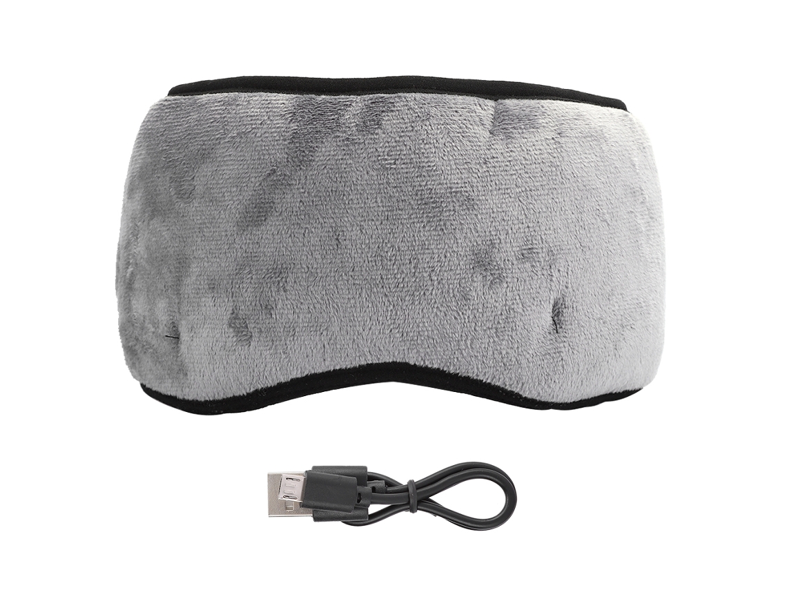 Máscara Para Dormir Com Fones De Ouvido Bluetooth 5.0 Inteligente Cobre Olhos Música Viagem Cinza Unissex