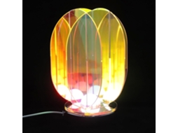 Luminária de mesa decorativa e elegante em acrílico com cabo USB, pequena e prática para decoração de casa e diversas ocasiões.