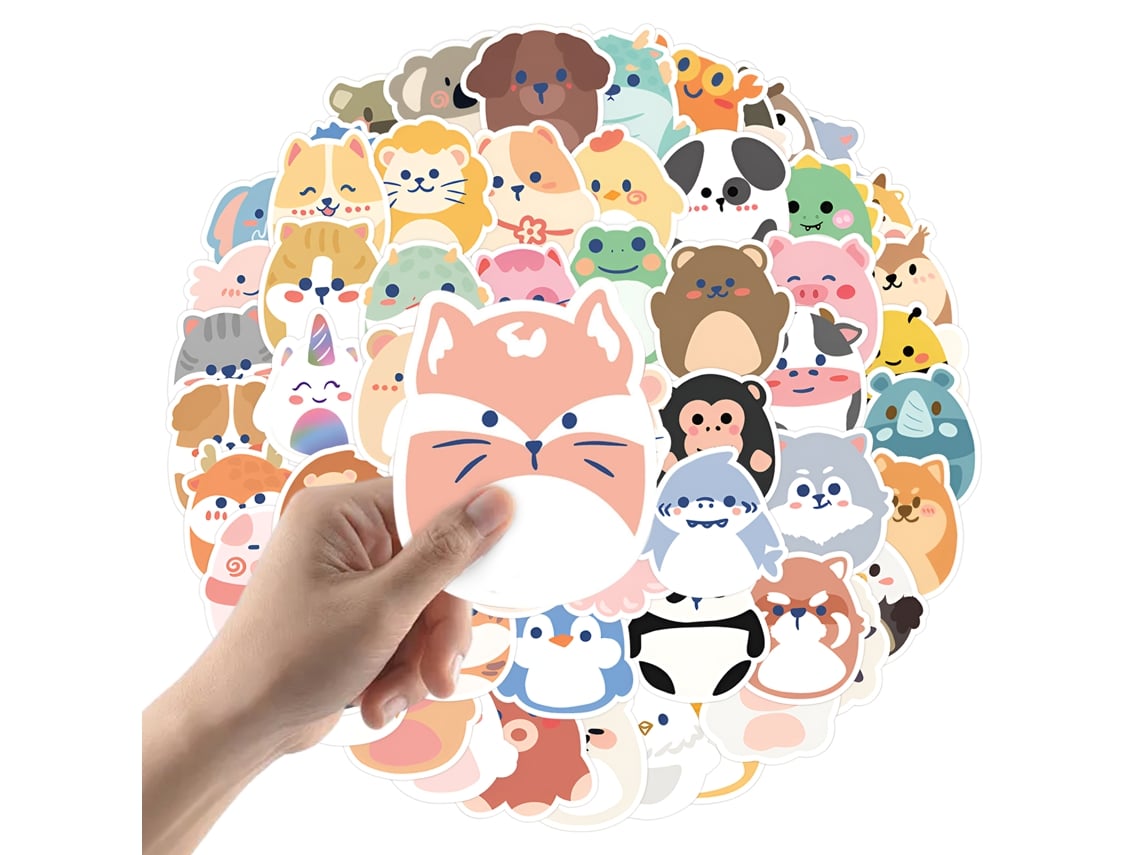 60 Autocolantes Animais Fofos