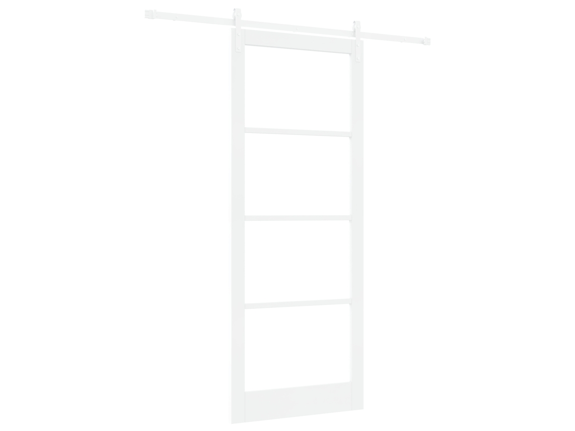 Conjunto 1 Porta Deslizante Vidaxl Branco Madeira De Pinho Maciça (93 X 232 Cm)