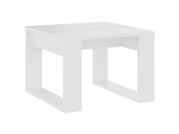 Side Table, Side Tables Vidaxl Branco Madeira Processada (50 X 50 Cm)