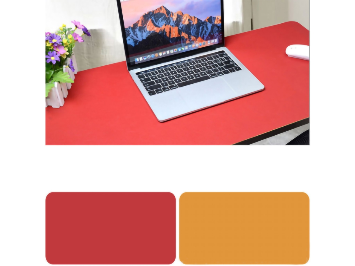 Tapete De Mesa De Computador Para Escritório (couro Pu De Duas Faces, Proteção Da Mesa)