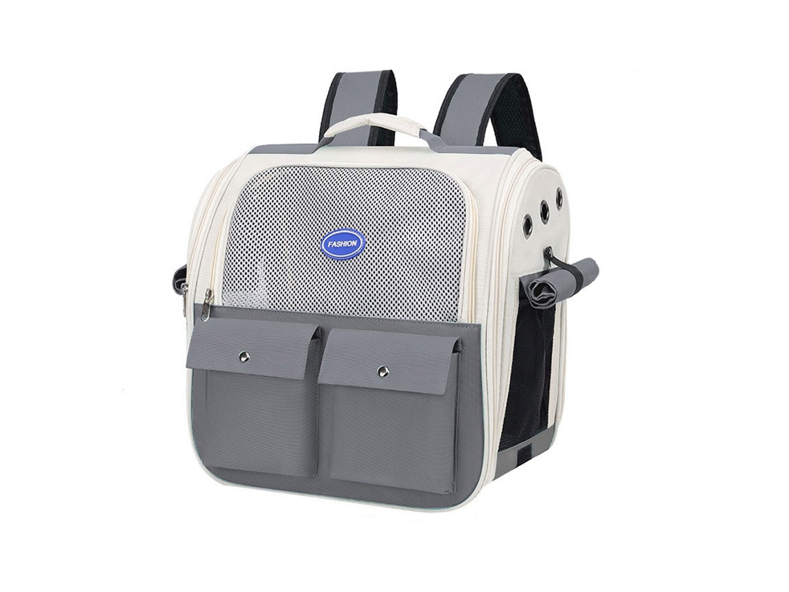 Mochila de Transporte para Animais de Estimação, Cinza AQUAFORGE