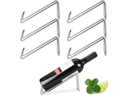 Suporte para Garrafas de Vinho em Aço Inoxidável Conjunto de 6 | S/MARCA