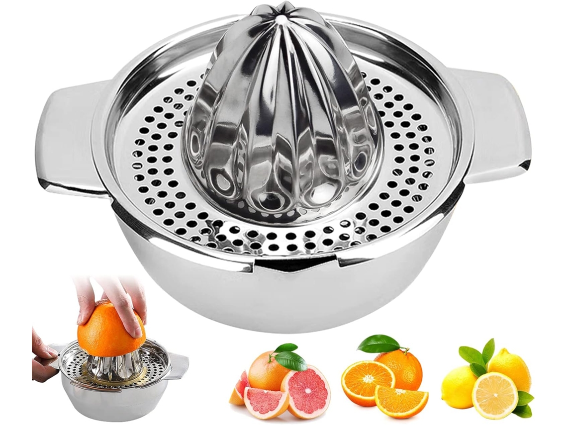 Espremedor De Citrinos Manual, Espremedor De Limão Em Aço Inoxidável Lavado Ora