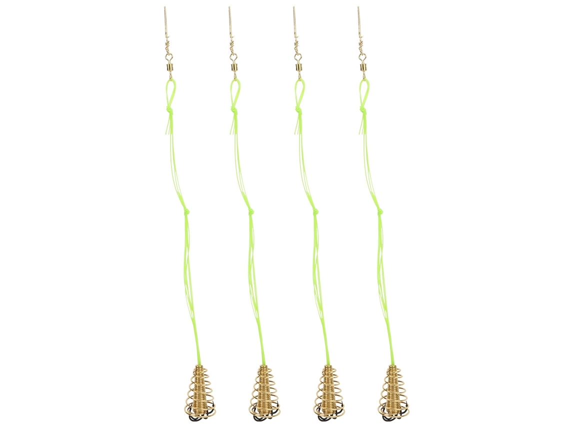 4pcs Armadilhas De Isca De Peixe Com Gancho Barbado Cesto De Alimentador Para Pesca Em Água Salgada 8