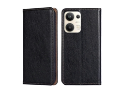 Capa De Celular Em Couro Magnético Com Acabamento Brilhante E Cor Sólida Para Oppo 9 Pro+ 5g