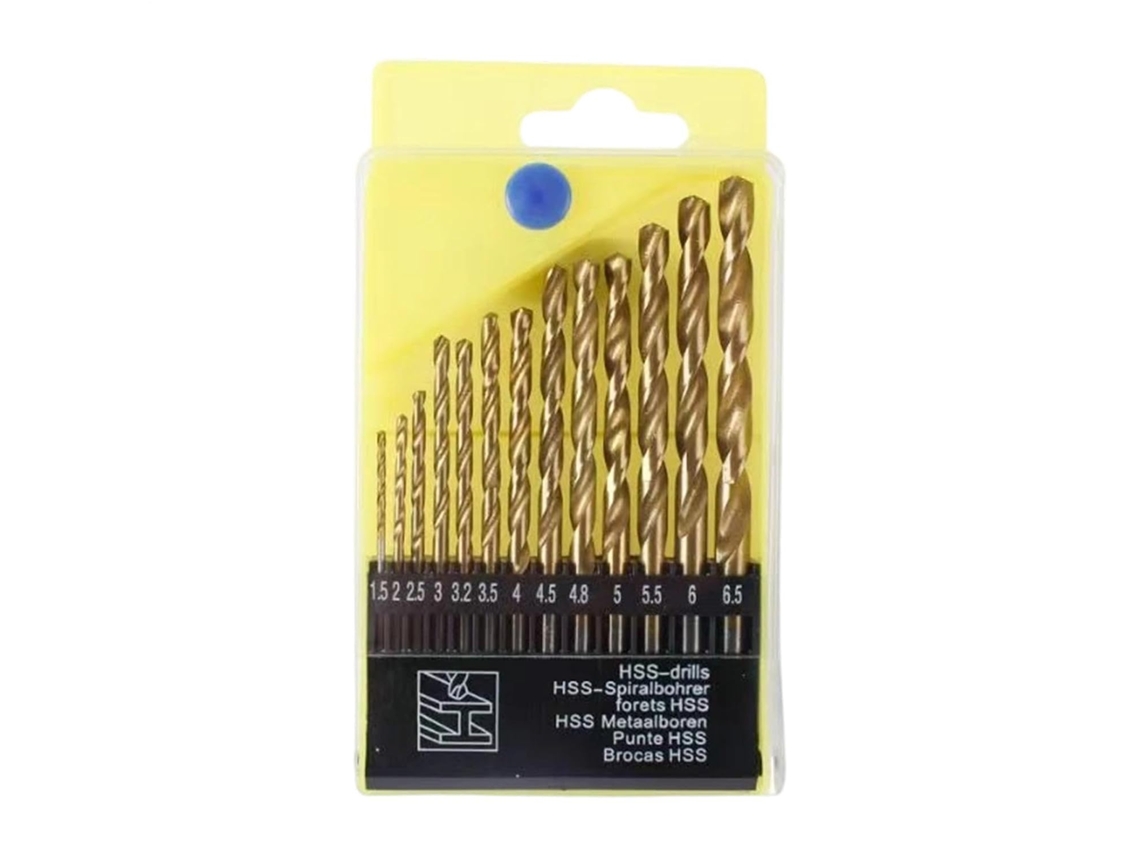 Brocas Helicoidais, Conjunto De 13 Peças Para Metal, Corte Rápido Com Espiral, Aderência Firme.