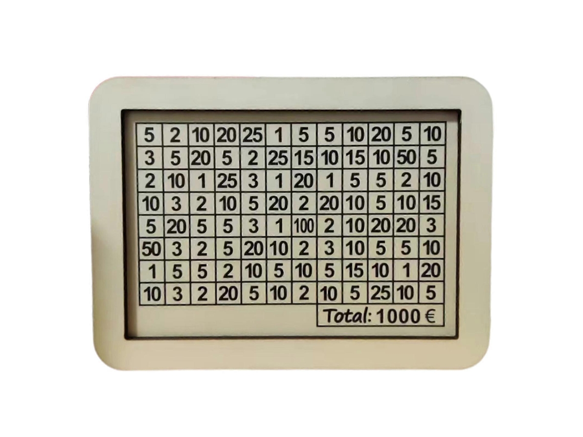Cofrinho De Madeira Com Calculadora 500/1000/2000/3000/5000/10000 Euros, Porta Moedas, Ideal Para Crianças E Adultos, Perfeito Gua Aquaforge