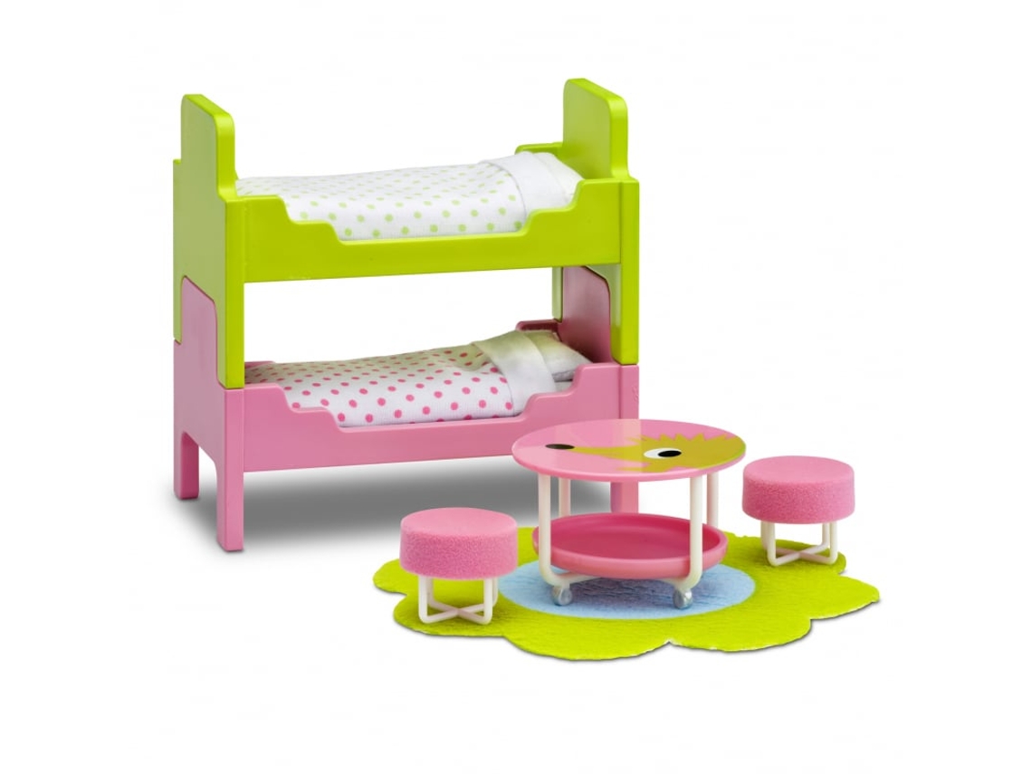 Conjunto De Acessórios Para Beliche Infantil Para Casa De Bonecas Lundby