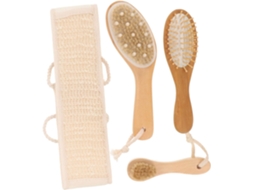 Conjunto De 4 Escovas Banho Esfoliantes Unissex Para Spa Em Casa E Limpeza Completa Do Corpo