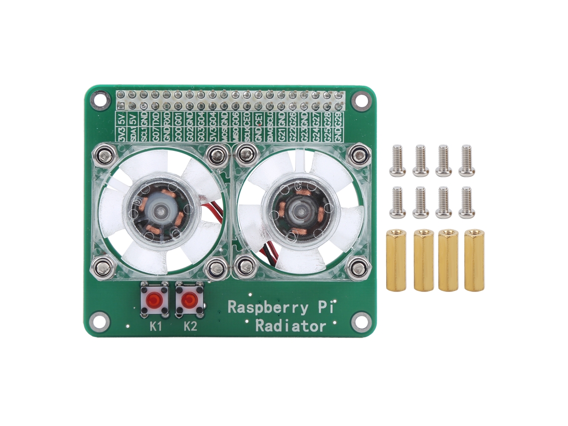 Cooler Transparente para Raspberry Pi 3a+ 3b 3b+ 4b 5v