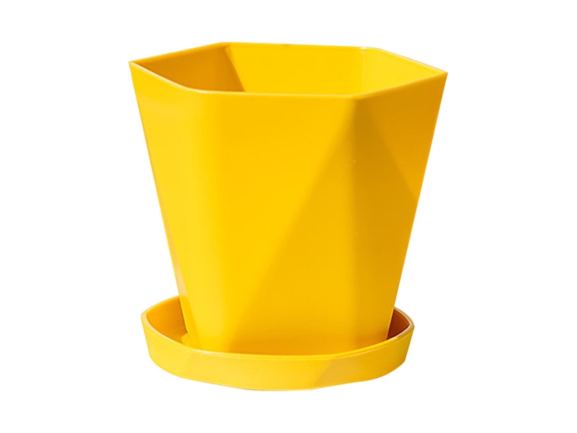 Maceta De Plástico Para Balcón, Maceta De Resina Nórdica Gruesa, Grande, 2 Unidades, Amarilla