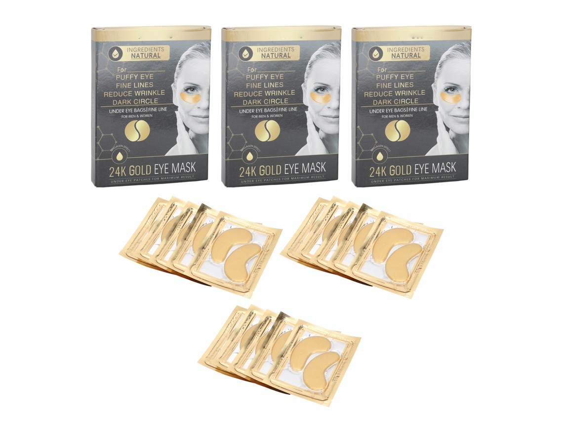 Parches Para Ojos 24k Oro Reducción Ojeras Arrugas Hidratantes Reparadores Mascarillas De Cuidado Facial