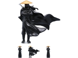 Inoomp Kit de 4 Miniaturas Robustas de Guerreiros Chineses para Jardim, Esculturas Detalhadas em Plástico, Ideais para CHABERLU