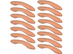 Conjunto De 15 Puxadores Madeira Maciça Para Gavetas, Móveis, Cômodas, Armários E Portas Distância Entre Furos 96mm
