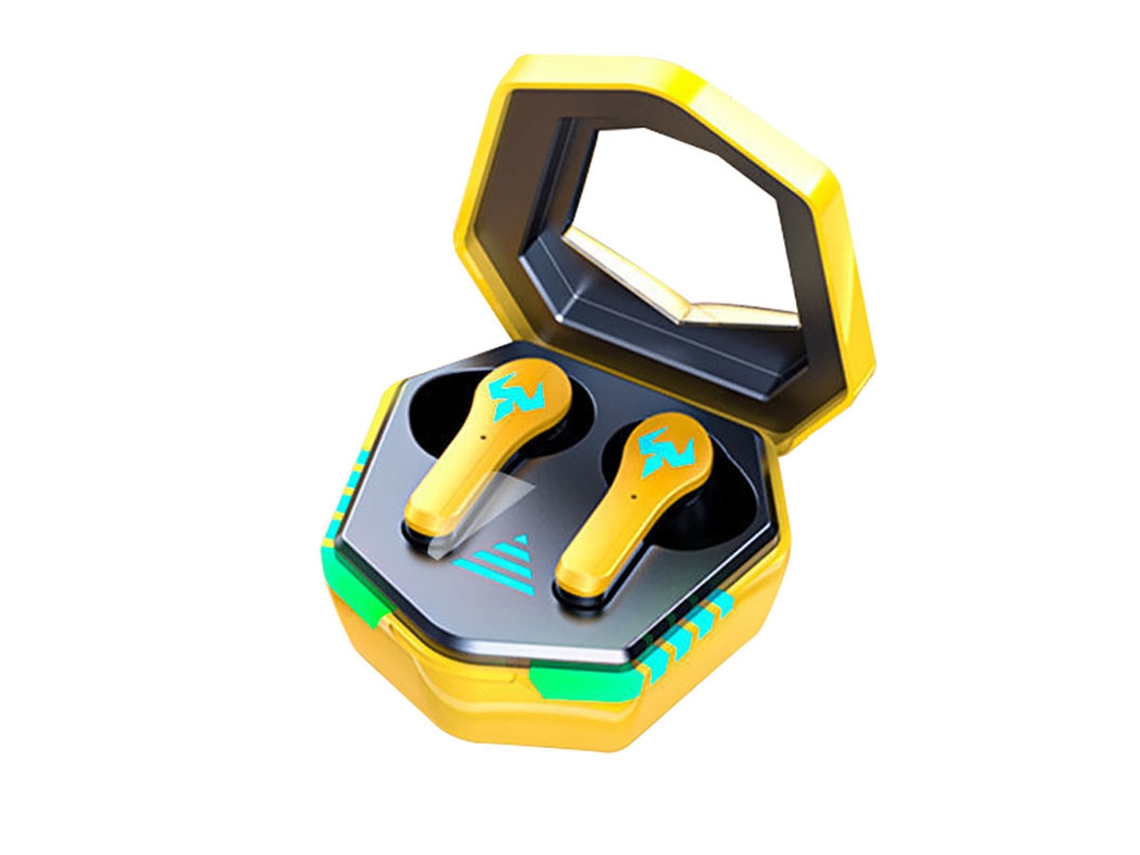 Auriculares Sem Fio Esportivos Dágua Baixa Yizhood Bluetooth Amarelo