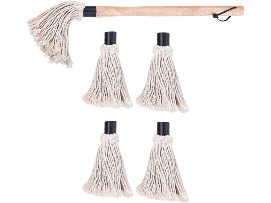 Conjunto De 6 Pincéis Para Churrasco, Cerdas De Algodão Natural, Cabo