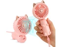 Mini Ventilador Portátil com Bateria Recarregável e 3 Velocidades, Ventilador Dobrável