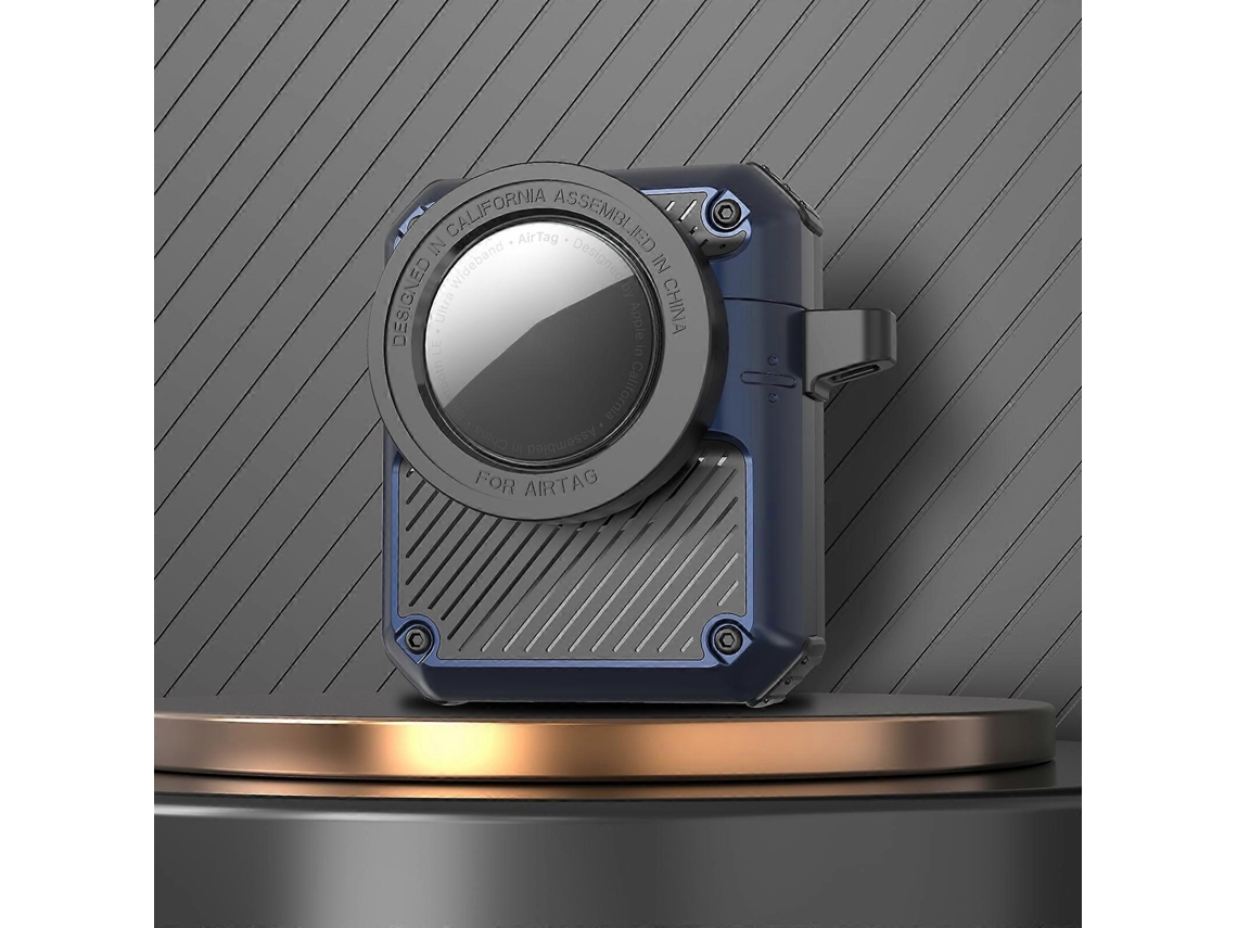 Capa para fones de ouvido AirPods 1/2 com interruptor de abertura automática, feita de TPU + PC e compatível com Airtag. GIECY
