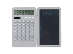 Calculadora De Mesa 12 Dígitos Com Função Memo Bloqueio Silenciosa Bateria Solar E Bloco De Notas Cinza Para Escritório