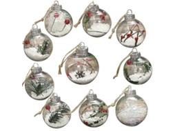 10 Bolas De Árvore De Natal De Plástico Transparente Para Encher Olysi Shop