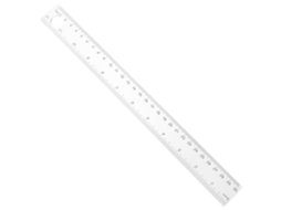 Régua de aumento de plástico transparente para desenho e ensino, régua precisa de 30 cm com 12 polegadas e visibilidade nítida.