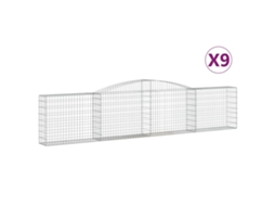 Gabion Basket, Gabion Baskets Vidaxl Prateado Ferro (400 X 30 X 80/100 Cm)