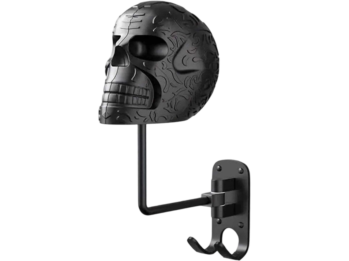 Suporte Para Capacete De Parede Em Metal Com Formato Caveira, Suporte Multifuncional De Alumínio Com Gancho Duplo Para