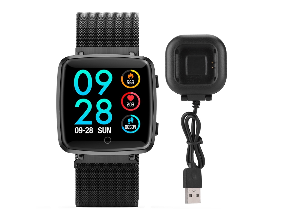 Pulseira Inteligente Pulseira Inteligente com Tela Colorida Bl89 (preto) EOOCOO (monitoramento de Pressão Arterial, Monitoramento de Sono)